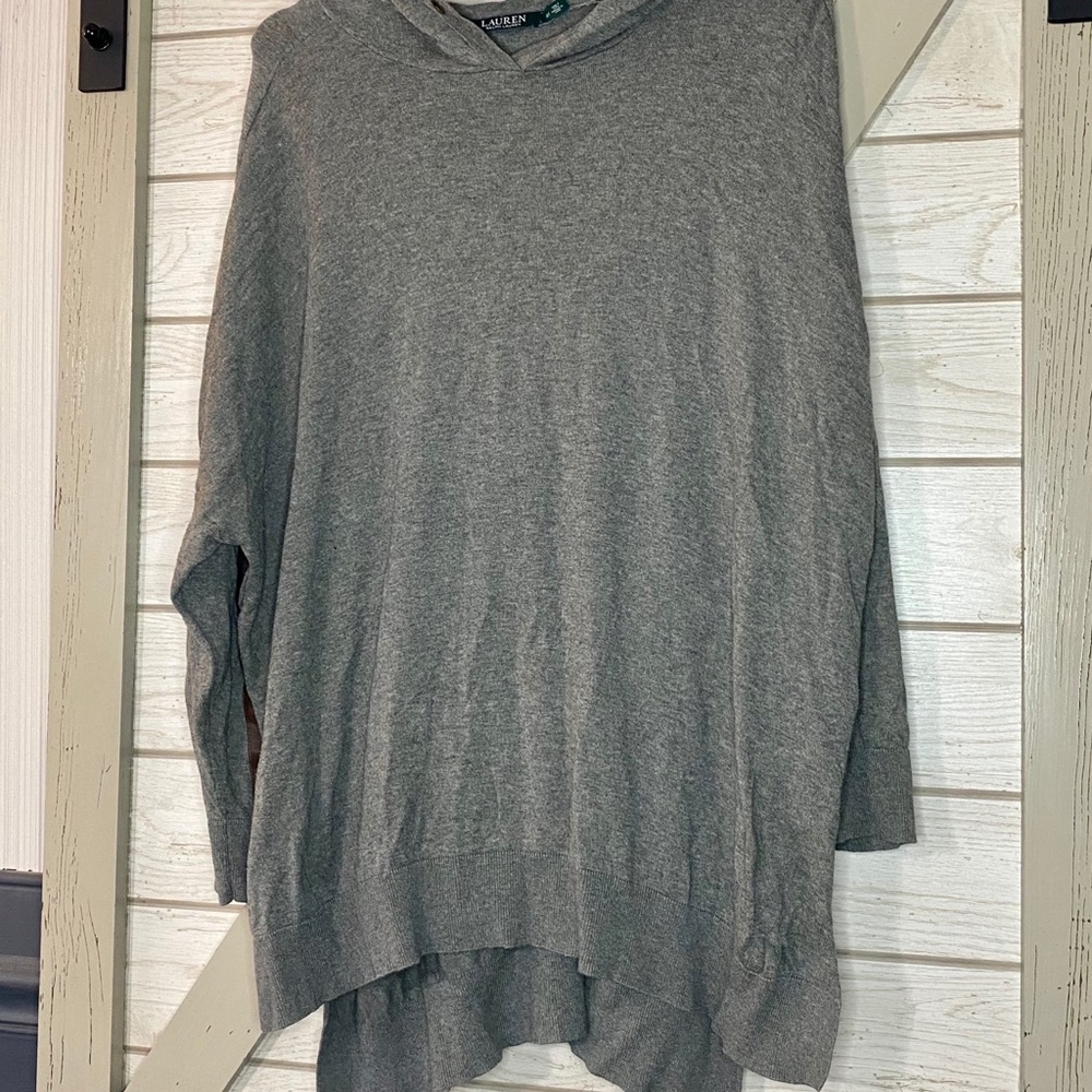 🤎🤍Super cute elbow patch grey & tan hoodie🤍🤎